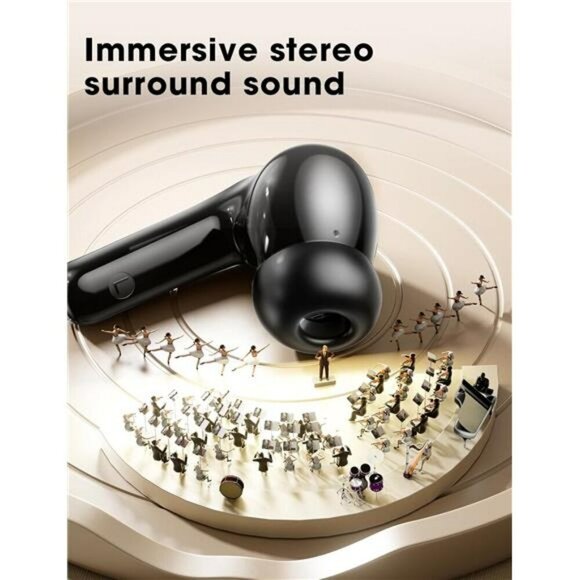 Wireless earbuds Bluetooth stereo bass earphones 48hr waterproof workout - Picture 2 of 8